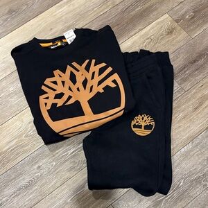 Timberland Black Joggers with Tan Logo Boy XL